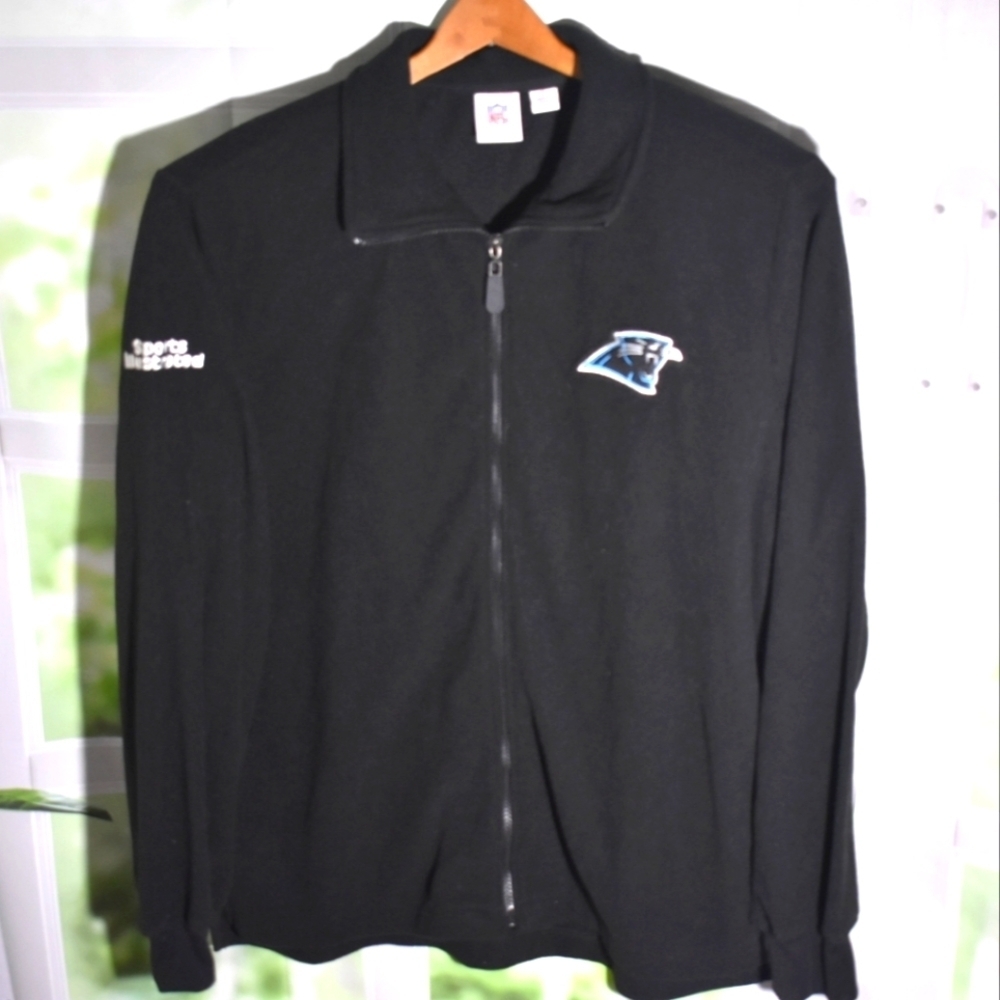 Carolina‎ Panthers NFL Black Long Sleeve Fleece Jacket Mens XL